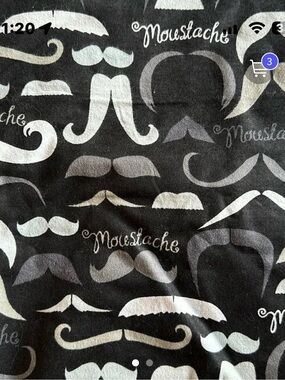 Black Moustache Pattern Cotton Fabric Joann’s